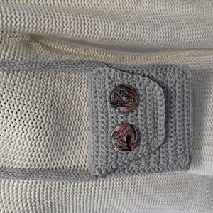 Hand Crafted Crochet Crossbody Purse HandBag Cotton Acrylic Resin Button Closure